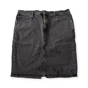 Gap 1969 Distressed Black Denim Mini Skirt,  Size 31R